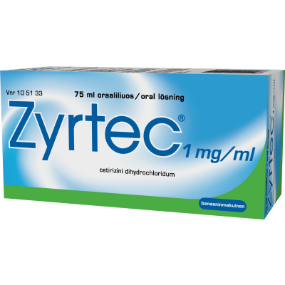 ZYRTEC oraaliliuos 1 mg/ml 75 ml