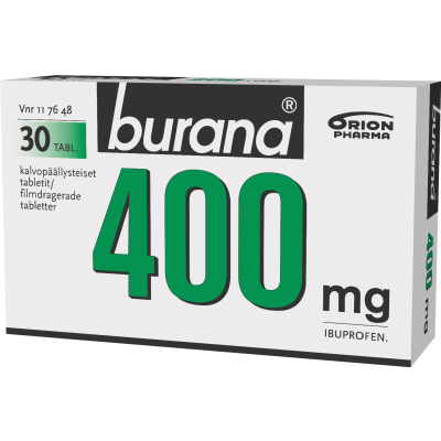 BURANA tabletti, kalvopäällysteinen 400 mg 30 fol