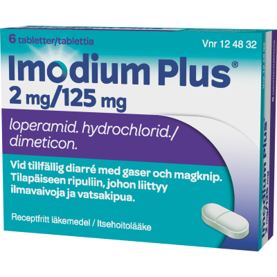 IMODIUM PLUS tabletti 2/125 mg 6 fol