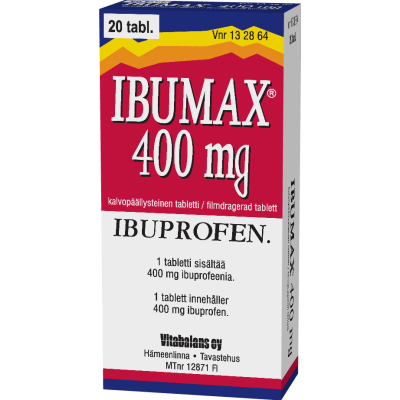 IBUMAX tabletti, kalvopäällysteinen 400 mg 20 fol