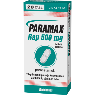 PARAMAX RAP tabletti 500 mg 20 fol