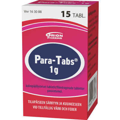 PARA-TABS tabletti, kalvopäällysteinen 1000 mg 15 kpl