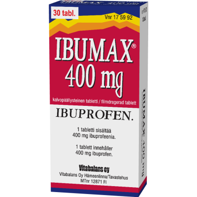 IBUMAX tabletti, kalvopäällysteinen 400 mg 30 fol