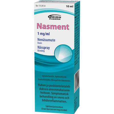 NASMENT nenäsumute, liuos 1 mg/ml sumutepumppu 10 ml