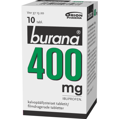 BURANA tabletti, kalvopäällysteinen 400 mg 10 kpl