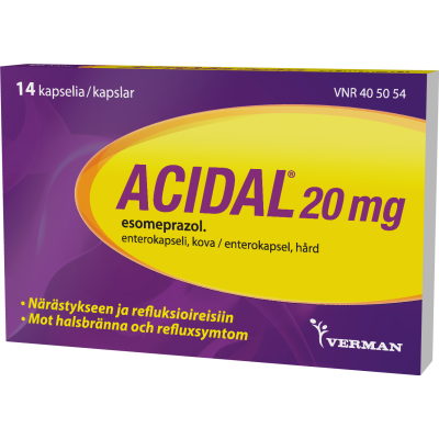 ACIDAL enterokapseli, kova 20 mg 14 fol