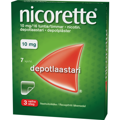 NICORETTE depotlaastari 10 mg/16 h 7 kpl
