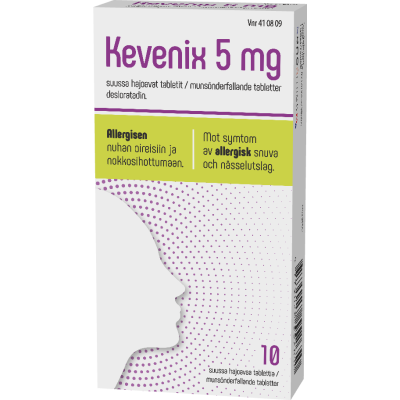 KEVENIX tabletti, suussa hajoava 5 mg 10 fol