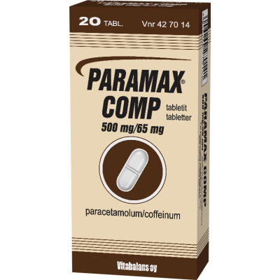 PARAMAX COMP tabletti 500/65 mg 20 fol