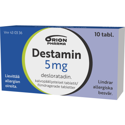 DESTAMIN tabletti, kalvopäällysteinen 5 mg 10 fol