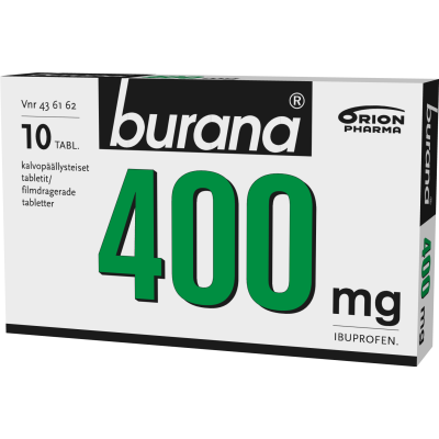 BURANA tabletti, kalvopäällysteinen 400 mg 10 fol