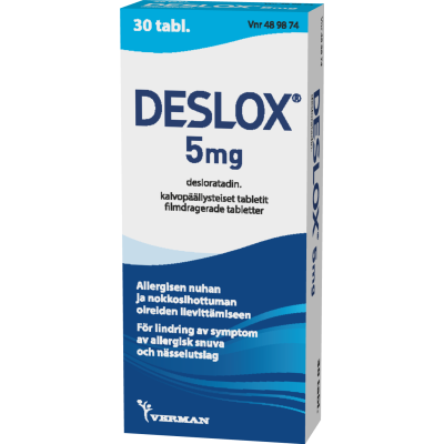 DESLOX tabletti, kalvopäällysteinen 5 mg 30 fol