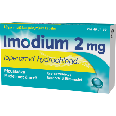IMODIUM kapseli, pehmeä 2 mg 12 fol