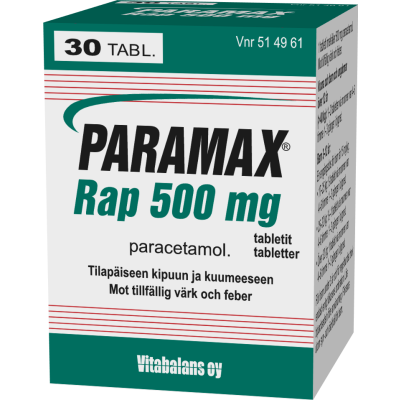 PARAMAX RAP tabletti 500 mg 30 kpl