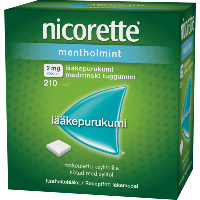 NICORETTE MENTHOLMINT lääkepurukumi 2 mg 210 fol