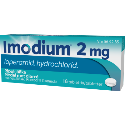 IMODIUM tabletti, kalvopäällysteinen 2 mg 16 fol