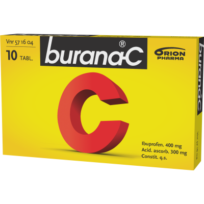 BURANA-C tabletti, kalvopäällysteinen 400/300 mg 10 fol
