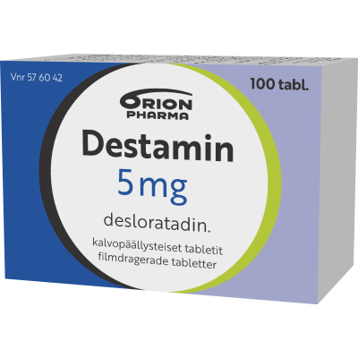 DESTAMIN tabletti, kalvopäällysteinen 5 mg 100 fol