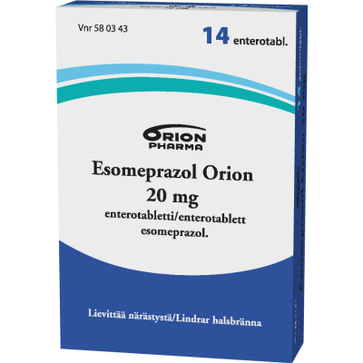 ESOMEPRAZOL ORION enterotabletti 20 mg 14 fol