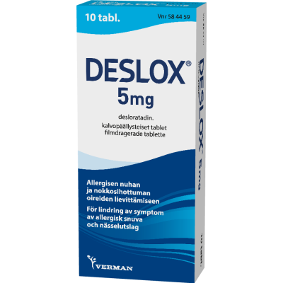 DESLOX tabletti, kalvopäällysteinen 5 mg 10 fol