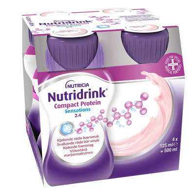 Nutridrink Compact Protein Sensations viilentävä marjanmakuinen 4x125 ml