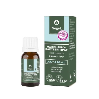 Nogel maitohappobakteeritipat, Probio-Tec, LGG, BB-12 8 ml