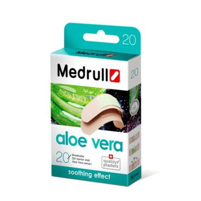 Medrull Aloe Vera laastari 12 kpl 20x70 mm, 8 kpl 24x70 mm 20 kpl