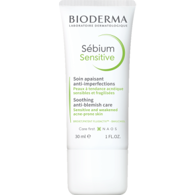 Bioderma Sebium Sensitive Anti-Blemish Care, herkkä akneiho 30 ml