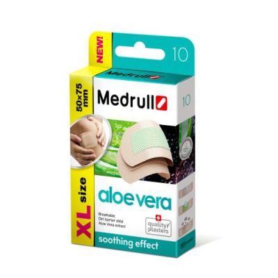 Medrull Aloe Vera laastari koko XL 50x75 mm 10 kpl