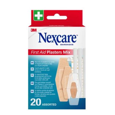 Nexcare ensiapulaastarit valikoima pakkaus 20 kpl