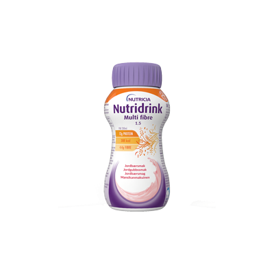 NUTRIDRINK MULTI FIBRE 4 x 200 ml mansikka