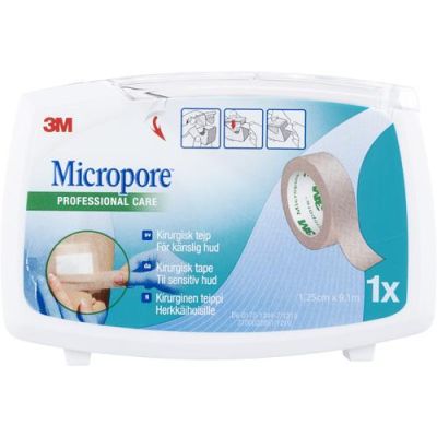 3M Micropore 1,25 cm x 9,1 m ruskea katkokela 1 kpl