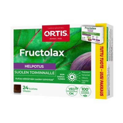 Fructolax Helpotus kuutio hedelmä ja kuitu 24 kpl