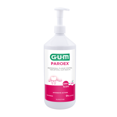 GUM Paroex 0,12 % suuvesi sisältää pumpun 1 l