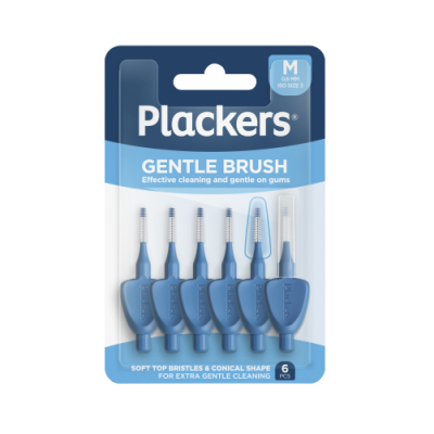 Plackers Gentle Brush M 0.6 mm hammasväliharja 6 kpl