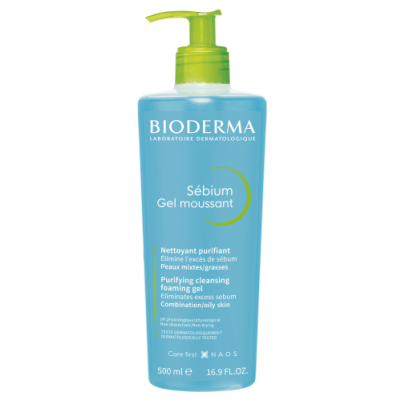 Bioderma Sebium Gel Moussant Cleansing pump 500 ml