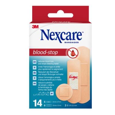 Nexcare Blood-Stop laastari lajitelma pakkaus 14 kpl