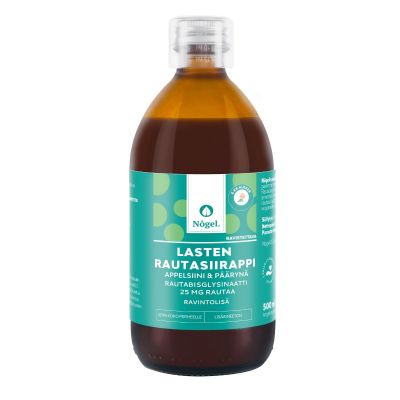 Nogel Lasten rautasiirappi 25mg/10ml, iso pullo 500 ml