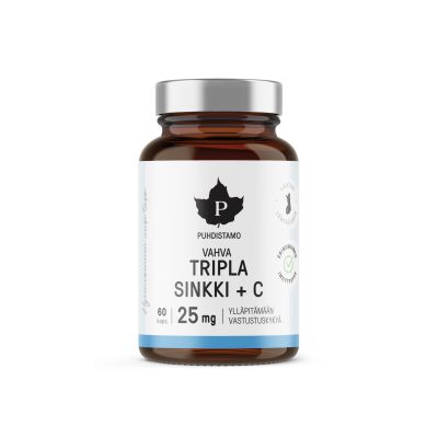Puhdistamo Tripla Sinkki 25 mg 60 kapselia