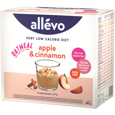 Allevo VLCD Puuro Omena & Kaneli 15 kpl