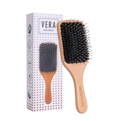 SisterYoung VERA WOOD BRUSH puinen hiusharja 1 kpl