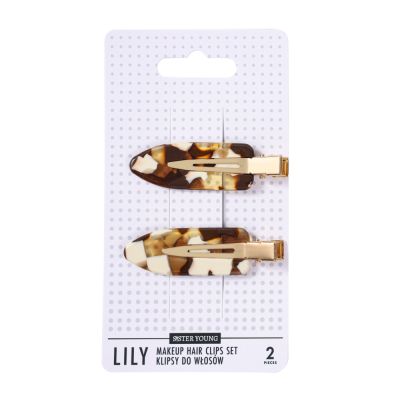 SisterYoung LILY MILK COFFEE hiusklipsit 2 kpl