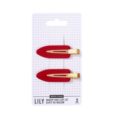 SisterYoung LILY RED hiusklipsit 2 kpl