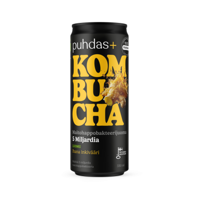 Puhdas+ Luomu Kombucha Ihana Inkivääri 330 ml