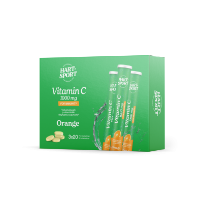 Hart-Sport C-vitamiini Poretabletti Triplapakkaus 3 x 20 tabl