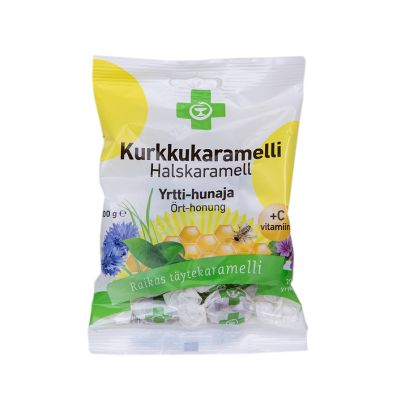 APTEEKKI Kurkkukaramelli Yrtti-hunaja