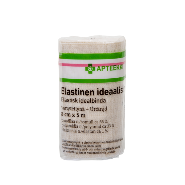 APTEEKKI Ideaaliside elastinen 8 cm x 5 m 1 kpl