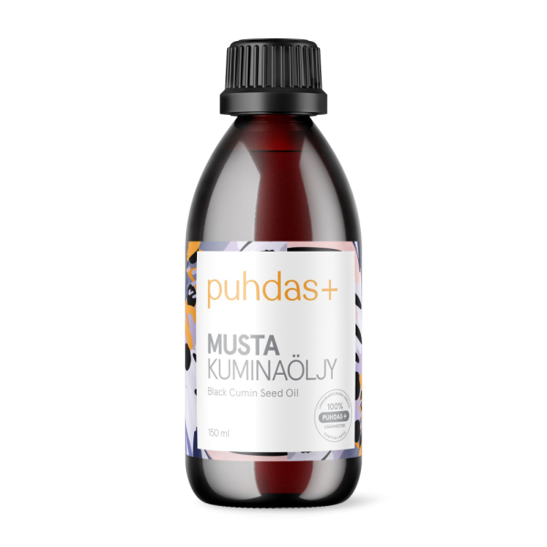 Puhdas+ Premium 100% Mustakuminaöljy 150 ml