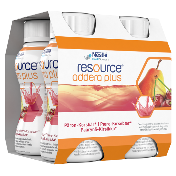 Resource Addera Plus Päärynä-Kirsikka 4x200 ml