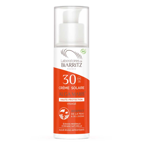Laboratoires de Biarritz Alga Maris Aurinkovoide kasvoille SPF30 50 ml